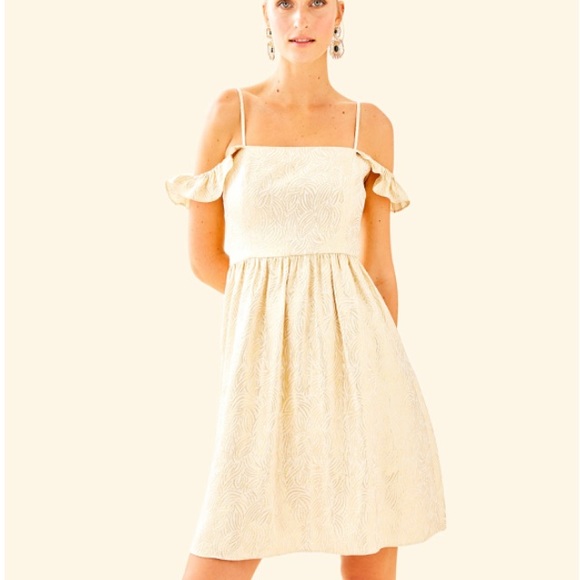 Lilly Pulitzer Dresses & Skirts - Lilly Pulitzer Kariana metallic off shoulder dress